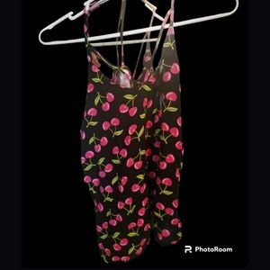 No Boundaries Blk/Pink Cherry Tank Sz L